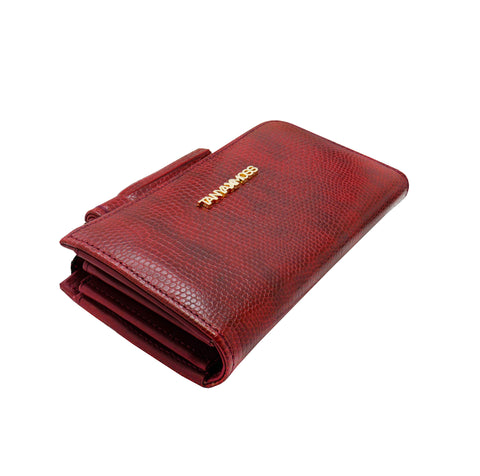 Cartera Flat Mujer Piel Marron Cremallera Top Tanya Moss