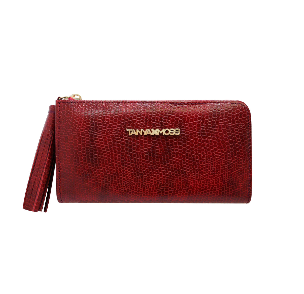 Cartera Flat Mujer Piel Marron Cremallera Top Tanya Moss