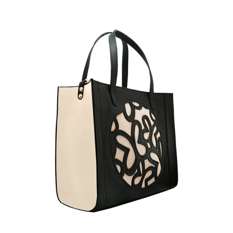 Bolsa Mini Tote Mariposas Negra Tanya Moss