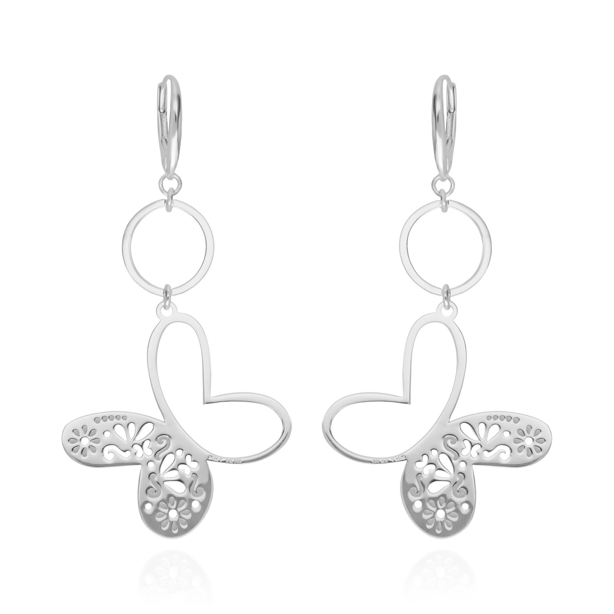 Aretes Mariposa Mexicanizada Con Aro - Tanya Moss