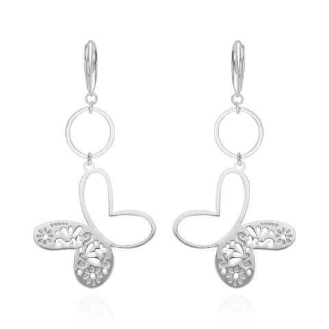 Aretes Mariposa Mexicanizada Con Aro - Tanya Moss