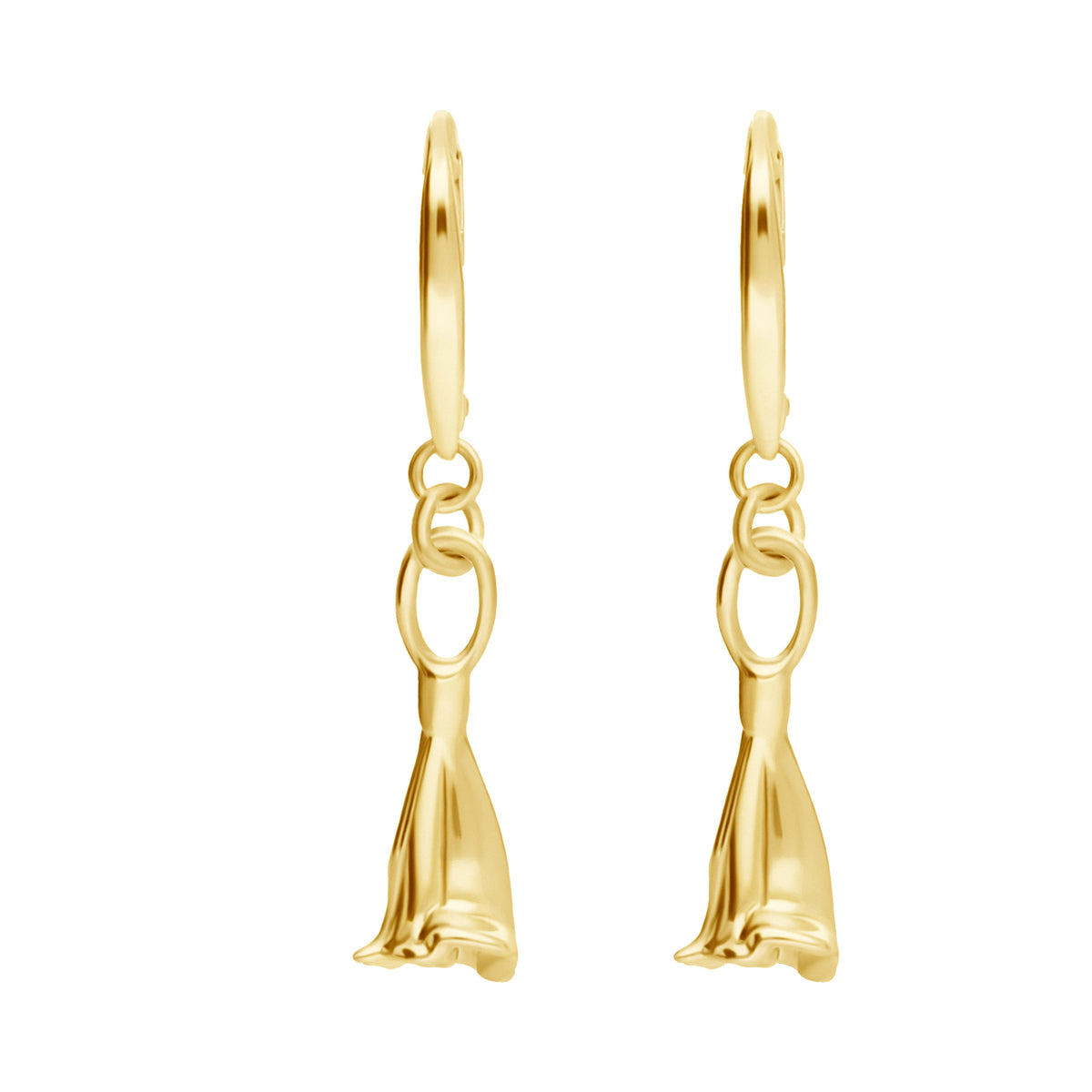 Aretes Mujer Plata 925 Jacaranda Flor Dorado