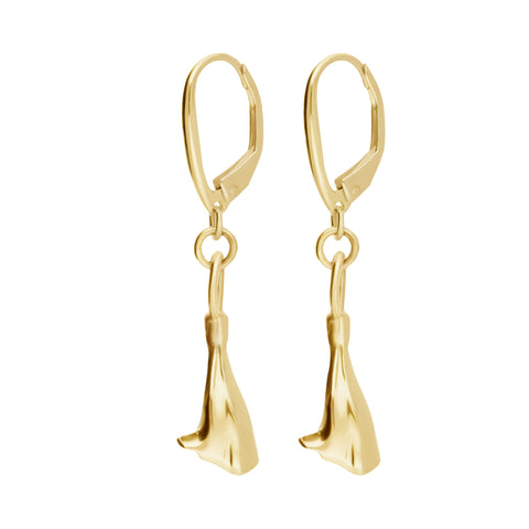 Aretes Mujer Plata 925 Jacaranda Flor Dorado