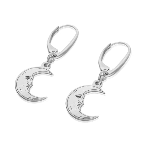 Aretes Mujer Plata 925 Loteria La Luna Anamora por Tanya Moss