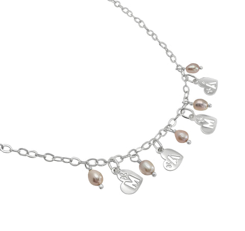 Collar Mamá con Perlas Rosas