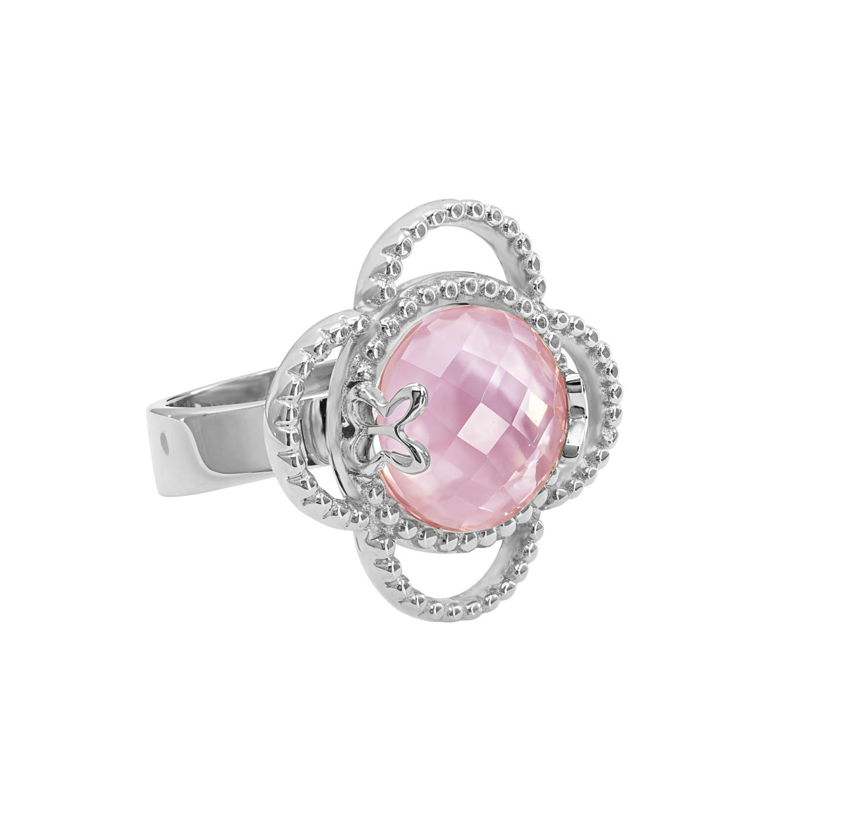 Anillo Mujer Plata 925 Rose Mariposa Mop Cristal